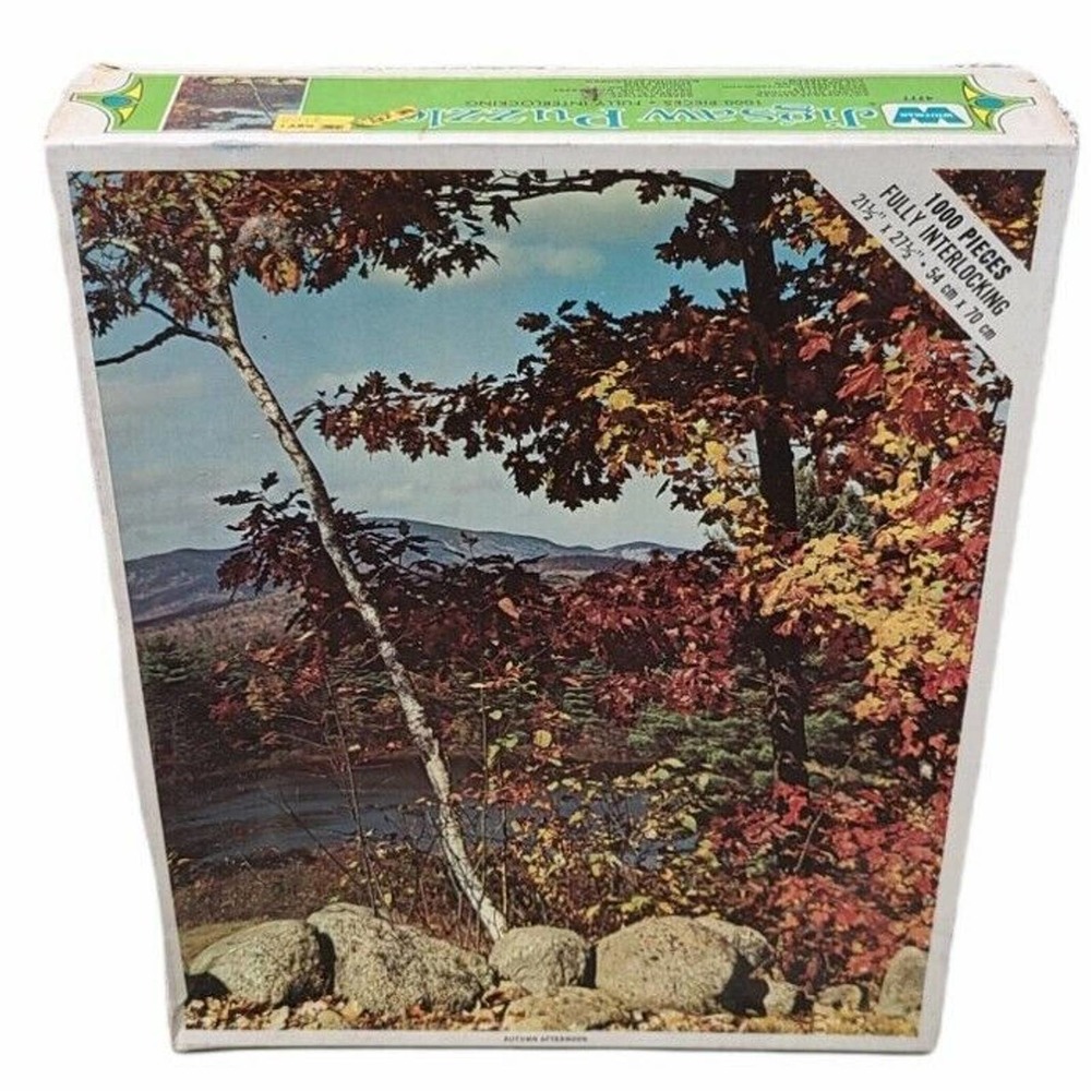 Vintage Whitman 4777 Jigsaw Puzzle 1000 Piece Autumn Afternoon NOS Sealed